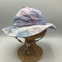 Size S: Jan & Jul Pink/Purple/Blue Tie Dye Sun Hat