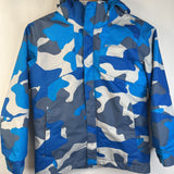 Size 8: Columbia Blue Camo Omni-Tech 3-In-1 Zip-Up Winter Coat