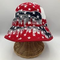 Size O/S: Columbia American Flag Print Sun Hat