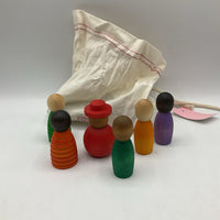 Wooden Rainbow 12pc Dolls w/ Bag