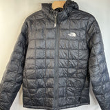 Size 14-16: The North Face Black Hooded Zip-Up Puffer Coat