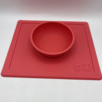 EzPz Light Red Silicone Suction Bowl Mat