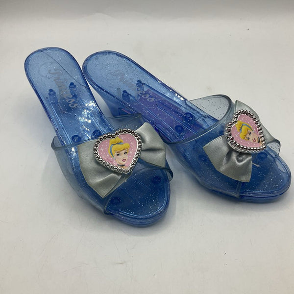 Size 8-10: Blue Shimmery Transparent Cinderella Slippers