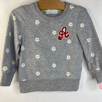 Size 3: Rockets Of Awesome Grey White Daisies Pullover Sweatshirt