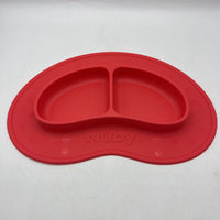 Nuby Red Silicone 2 Compartment Plate