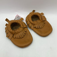 Size 5.5: Birdrock Baby Light Brown Leather Moccasins