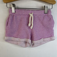 Size 3: EGG Purple/White Striped Terry Cloth Shorts