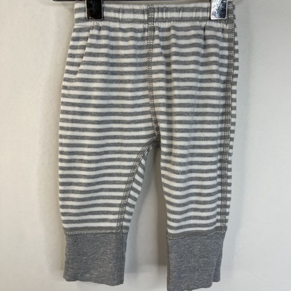 Size 3-6m (60): Hanna Andersson White/Grey Striped Leggings