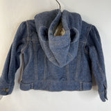 Size 3-6m: Gap Blue Denim Snap Button-Up Jean Jacket w/ Hood