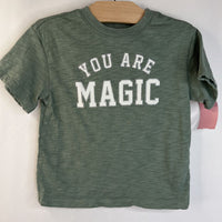 Size 2: Gap Green Creme "You Are Magic" T-Shirt