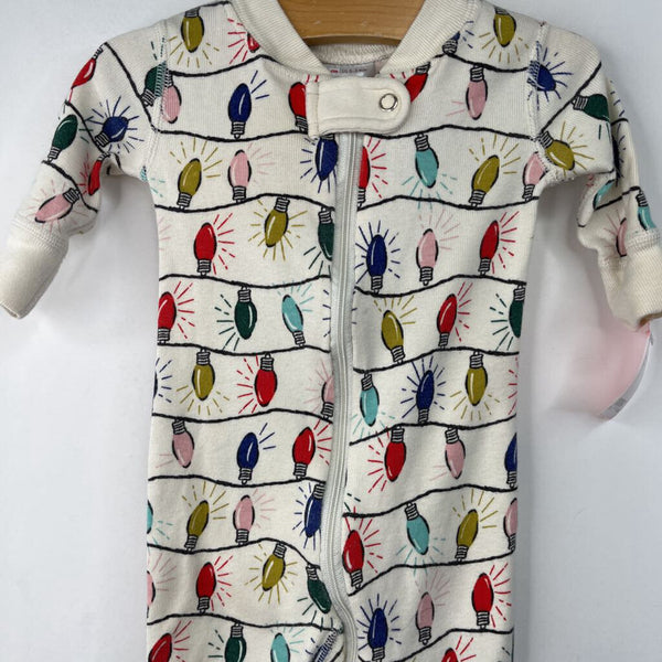 Size 0-3m (50): Hanna Andersson White Colorful String Lights 1pc PJs