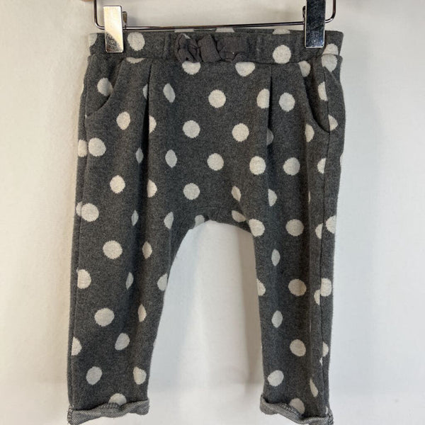 Size 12-18m: Zara Grey White Polka Dot Cozy Pants