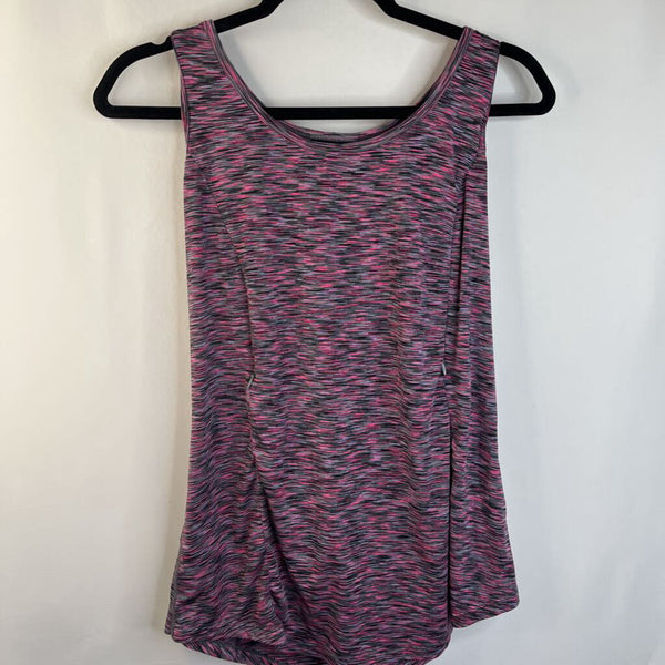 Nursing Queen Pink Heathered Tank Sleeve Shirt