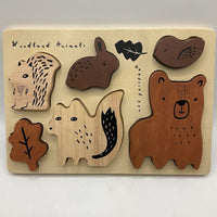 Wee Gallery Wooden Woodland Animals 6pc Puzzle