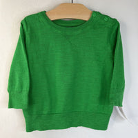 Size 6-12m: Gap Green Knitted Long Sleeve Shirt