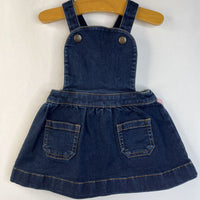 Size 6-12m (70): Hanna Andersson Blue Overall Dress