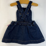 Size 6-12m (70): Hanna Andersson Blue Overall Dress