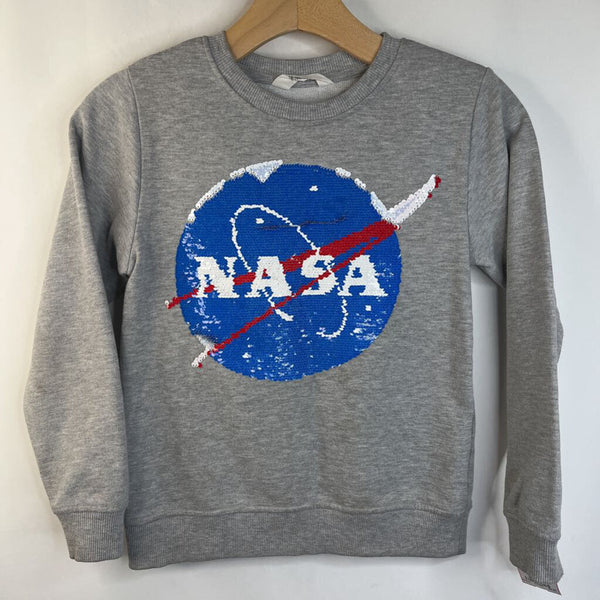 Size 8-10: H&M Grey Sequin Nasa/Spaceship Sweatshirt