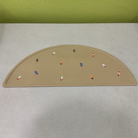 Mushie Cream Colorful Spaceships Silicone Place Mat