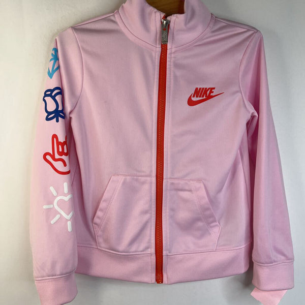 Size 4-5: Nike Pink Red Zip-Up Long Sleeve Jacket