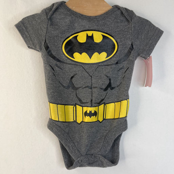 Size 3-6m: Justice League Grey Batman Short Sleeve Onesie