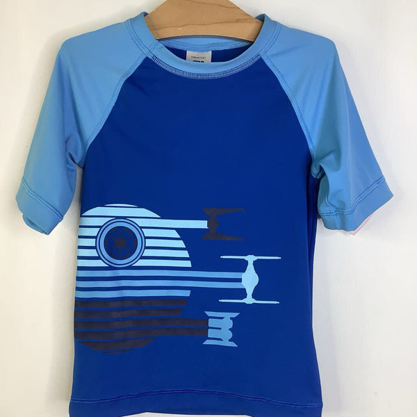 Size 5 (110): Hanna Andersson Star Wars Blue Swim Short Sleeve Shirt