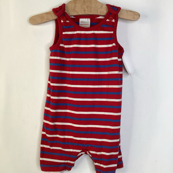 Size 18-24m (80): Hanna Andersson Red Blue/White Striped Tank Short Romper