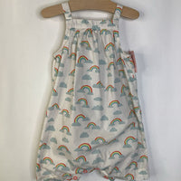 Size 12-18m: Baby Boden White Rainbows Tank Short Romper