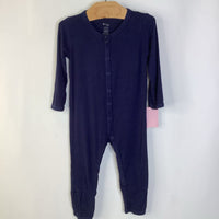 Size 6-12m: Kyte Dark Blue Snap Button-Up 1pc PJs