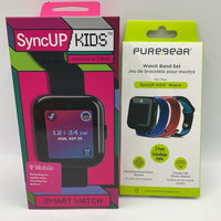 SyncUp Kids Smart Watch w/ Pure Gear Nylon Watch Bands 3pc Set