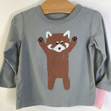 Size 9-12m: Tea Grey Brown Red Panda T-Shirt