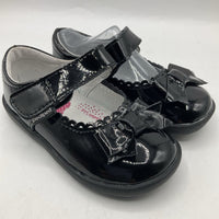 Size 6-6.5: Pediped Grip-n-Go Betty/BLACK Patent Mary Jane Velcro Shoes NEW
