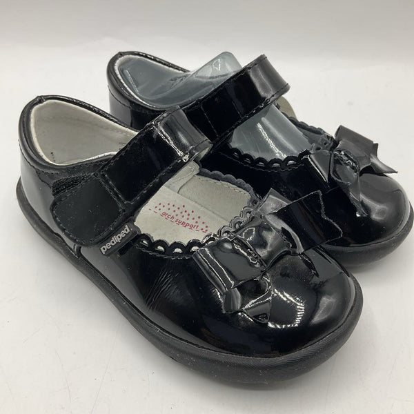 Size 7: Pediped Grip-n-Go Betty/BLACK Patent Mary Jane Velcro Shoes NEW