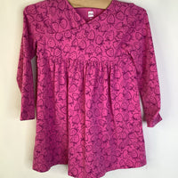 Size 3: Tea Pink Purple Strawberries Long Sleeve Dress