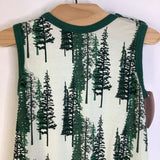 Size 12-18m: Kate Quinn Creme Green Trees Tank Short Romper