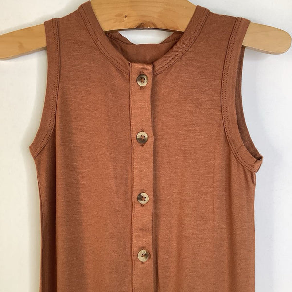 Size 12-18m: Kate Quinn Brown Tank Long Romper - New w/ Tags