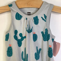 Size 18-24m: Tea Grey Green Cactus Tank Short Romper