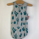 Size 18-24m: Tea Grey Green Cactus Tank Short Romper