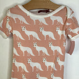 Size 12-18m: Milkbarn Pink White Fox Short Sleeve Long Romper