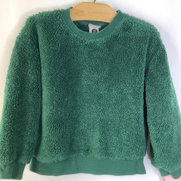 Size 4 (100): Hanna Andersson Green Fuzzy Sweater