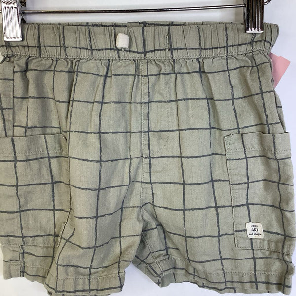 Size 3-4: Zara Green Squares Shorts