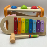 Hape Wooden Pound & Tap Bench with Slide Out Xylophone