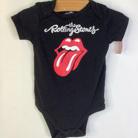 Size 18m: The Rolling Stones Black Short Sleeve Onesie