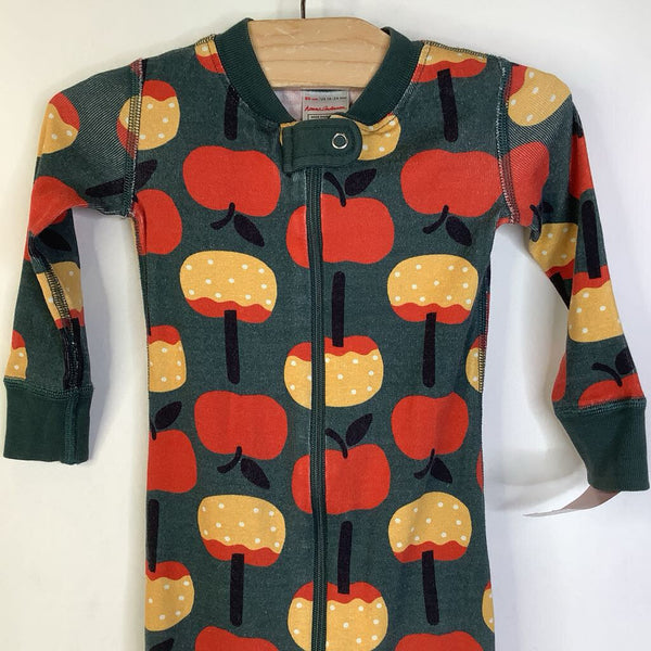 Size 18-24m (80): Hanna Andersson Green Carmel Apple Print 1pc PJs