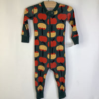 Size 18-24m (80): Hanna Andersson Green Carmel Apple Print 1pc PJs