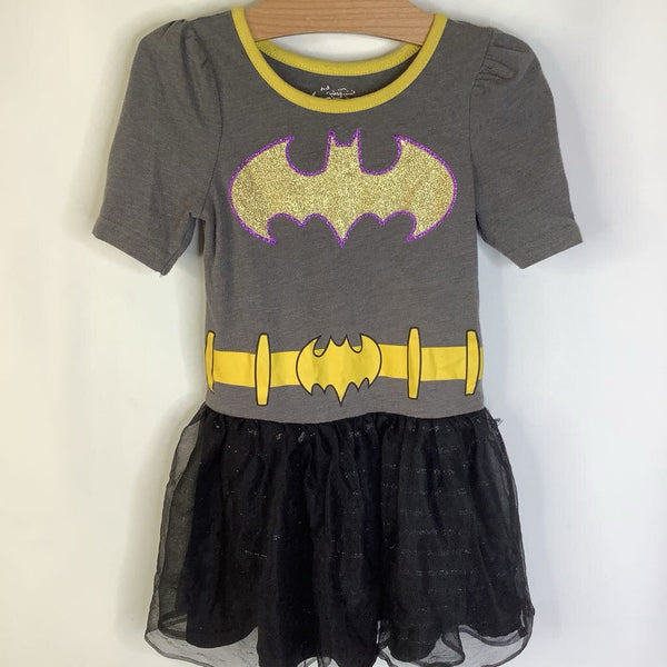 Size 4: Batman Grey/Black/Gold Short Sleeve Dress Dress-REDUCED