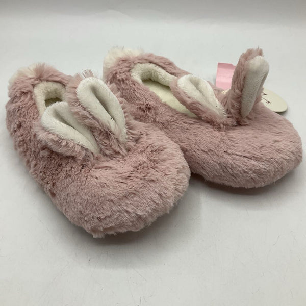 Size 7-8: Snuggle Bunnies Light Pink Fuzzy Bunny Slippers-NEW W/Tag