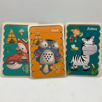 3pc Animal Wooden Stick Puzzles