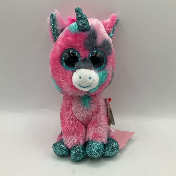 Ty PInk/Blue Sparkly Unicorn Plush