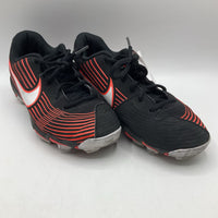 Size 5Y: Nike Black/Orange Lace-Up Softball Cleats